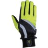 Rękawiczki jeździeckie Reflective HKM, odblaskowe, neon yellow