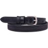 Skórzany pasek Hailyn QHP, czarny