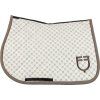 Czaprak Monogram Print Equestro, skokowy, antique white/walnut (Rozmiar FULL)