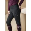 Legginsy jeździeckie Alba AA, z pełnym lejem, ocieplane, dziecięce, core black