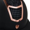 Kask jeździecki Eclipse Stone Mat Wide Visor Equestro, black/rose gold