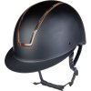 Kask jeździecki Lady Shield HKM, czarny/różowozłoty