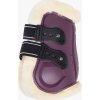 Ochraniacze na ścięgna tylne Menton QHP, ze skórą jagnięcą, para, plum