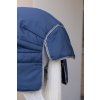 Derka stajenna Rambo Optimo Plus, z elementem na szyję, 400 g, navy/thunderstorm grey & silver (Długość pleców 115 cm)