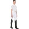 Koszulka konkursowa Equestro Polo, dziecięca, white/fuchsia