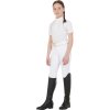 Koszulka konkursowa Equestro Polo, dziecięca, white/fuchsia