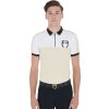 Koszulka Polo Treningowa Bicolor Equestro, męska, beige/white