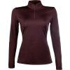 Funkcjonalny T-shirt Basic HKM, damski, bordowy (Rozmiar L)