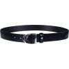 Skórzany pasek Beth HKM, black/silver (Długość 70 cm)