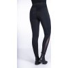 Legginsy jeździeckie Edinburgh Mesh HKM, z pełnym lejem, damskie, czarne