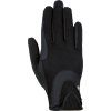 Rękawiczki jeździeckie Grip Mesh HKM, czarne (Rozmiar 6 let)