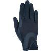 Rękawiczki jeździeckie Grip Mesh HKM, night blue (Rozmiar 6 let)