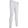 Bryczesy Basic HKM, z lejem kolanowym, męskie, białe (Rozmiar 44)