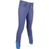 Bryczesy Kids Easy HKM, z lejem kolanowym, dziecięce, jeans blue