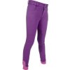 Bryczesy Kids Easy HKM, dziecięce, z lejem kolanowym, aubergine