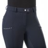 Zimowe bryczesy jeździeckie Monaco HKM, z pełnym lejem, damskie, deep blue