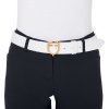 Elastyczny pasek z logo Equestro, gold/white