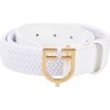 Elastyczny pasek z logo Equestro, gold/white