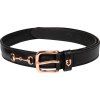Pasek Skórzany Rose Gold Equestro, Czarny (Długość 100 cm)