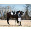 Czaprak GP Logo Equestro, ujeżdżeniowy, biały (Rozmiar FULL)