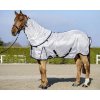Kaptur do derki HorSeven, odstraszający owady, biało-granatowy