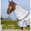 Kaptur do derki HorSeven, odstraszający owady, biało-granatowy