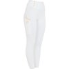 Legginsy jeździeckie letnie Equestro, z lejem, damskie, białe