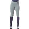 Legginsy Equestrian Dream QHP, z pełnym lejem, ocieplane, damskie, dusty olive