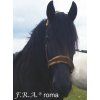 Kantar z futrem owczym Roma F.R.A., brown/beige (Rozmiar PONY)