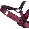 Zestaw kantar i uwiąz Lily QHP, burgundy