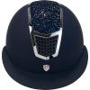 Kask jeździecki z szerokim daszkiem Eclipse Stone Mat Equestrian, navy/silver (Obwód głowy 59-61 cm)
