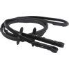 Gumowe wodze QHP, 125/140 cm, czarne (Wariant FULL)