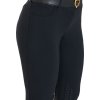 Bryczesy Zenda Light Equestro, z lejem kolanowym, damskie, czarne