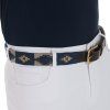 Pasek Skórzany Polo S Equestro, brown/navy/grey (Długość 100 cm)