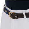 Pasek Skórzany Polo S Equestro, brown/navy/grey (Długość 100 cm)