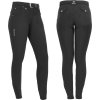 Bryczesy Race Equestro, ze wzmocnieniami na kolanach, damskie, czarne