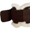 Ochraniacze na ścięgna tylne Ekoskóra i Ekowełna Acavallo, ze skórą owczą, para, brązowe