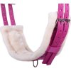 Pas do lonżowania Ontario QHP, ze skórą jagnięcą, fuchsia