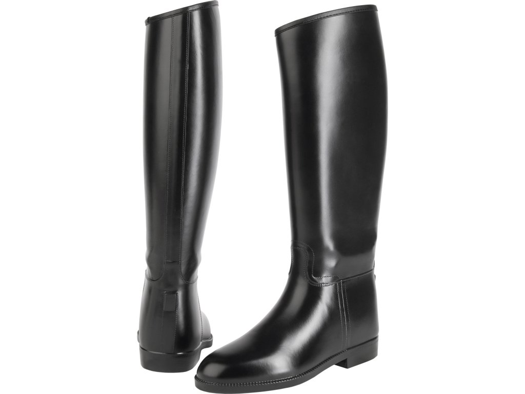 Čižmy vysoké jazdecké Happy Boot USG, unisex, čierne