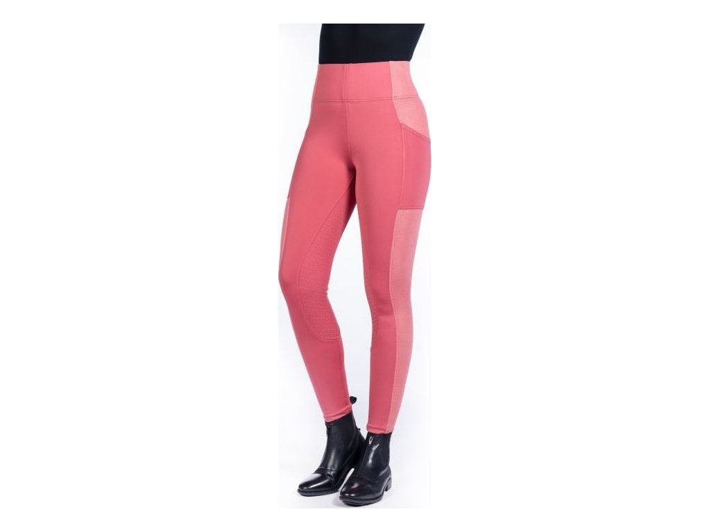 Legíny Mesh HKM, s gripom, dámske, raspberry