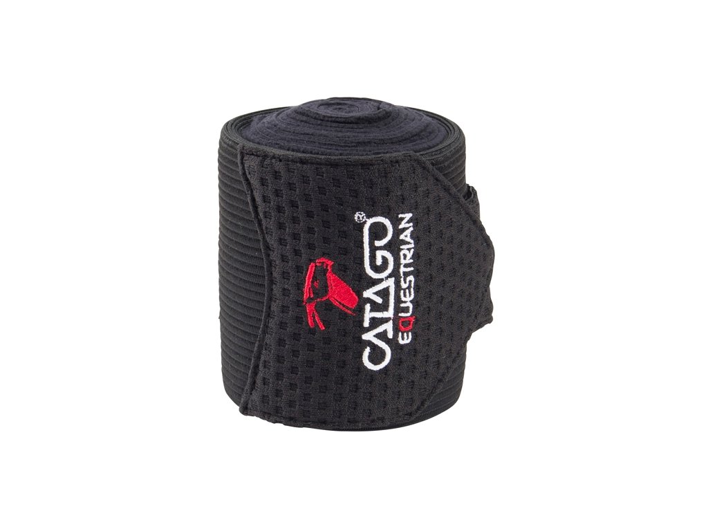 Bandáže elastické FIR-Tech CATAGO, 4 ks, 3,6 m, čierne