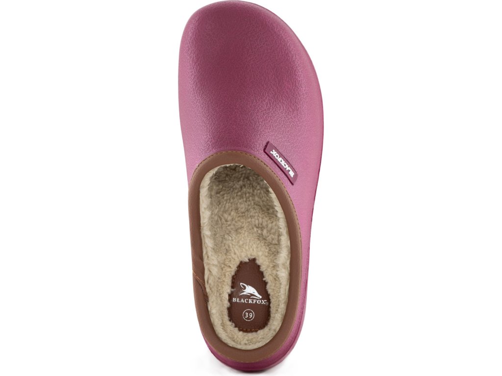 Papuče Clogsy Sherlow Blackfox, zimné, dámske, raspberry