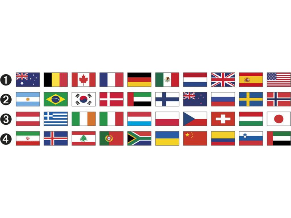 Set vlajok k strmeňom Opera Acavallo, 2. variant