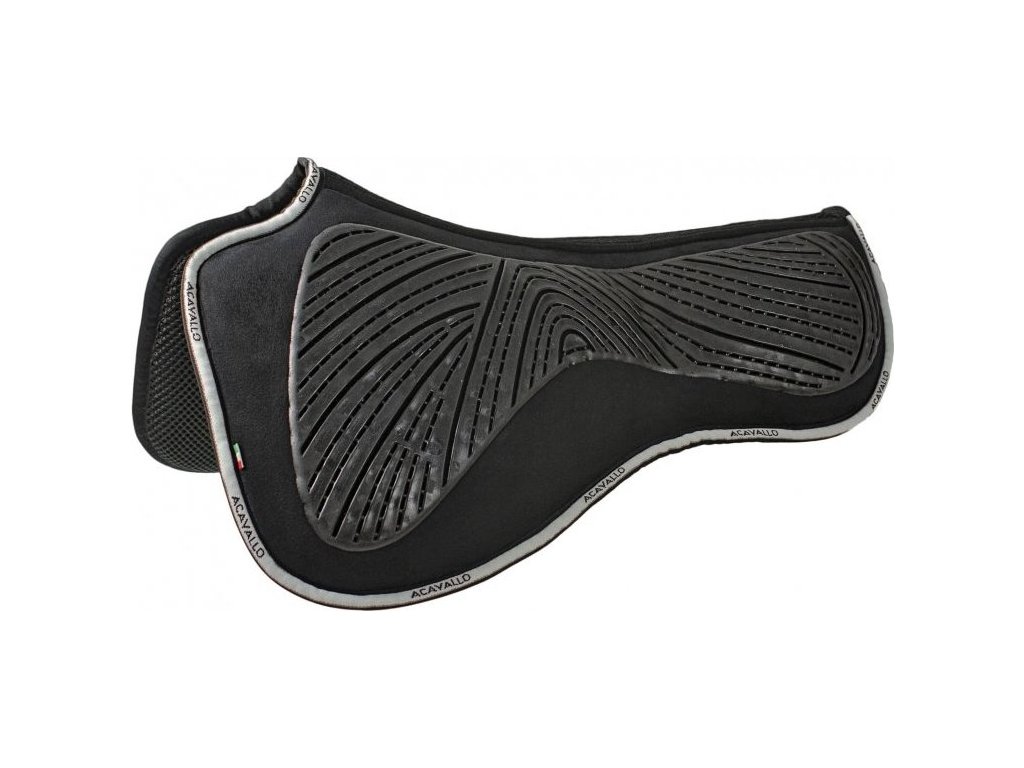 Dečka gélová C.C. Spine Free & Memory Foam 3D Spacer Fabric Acavallo, drezúrna, čierna