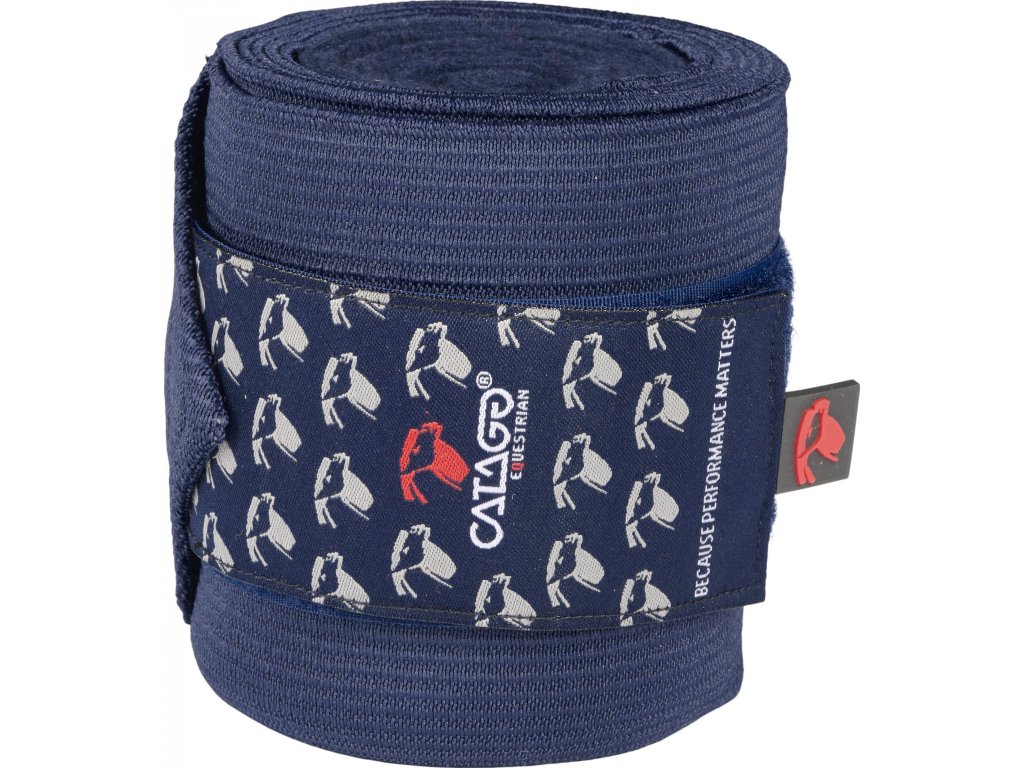 Bandáže fleecové/elastické CATAGO, 4 ks, 3,6 m, navy