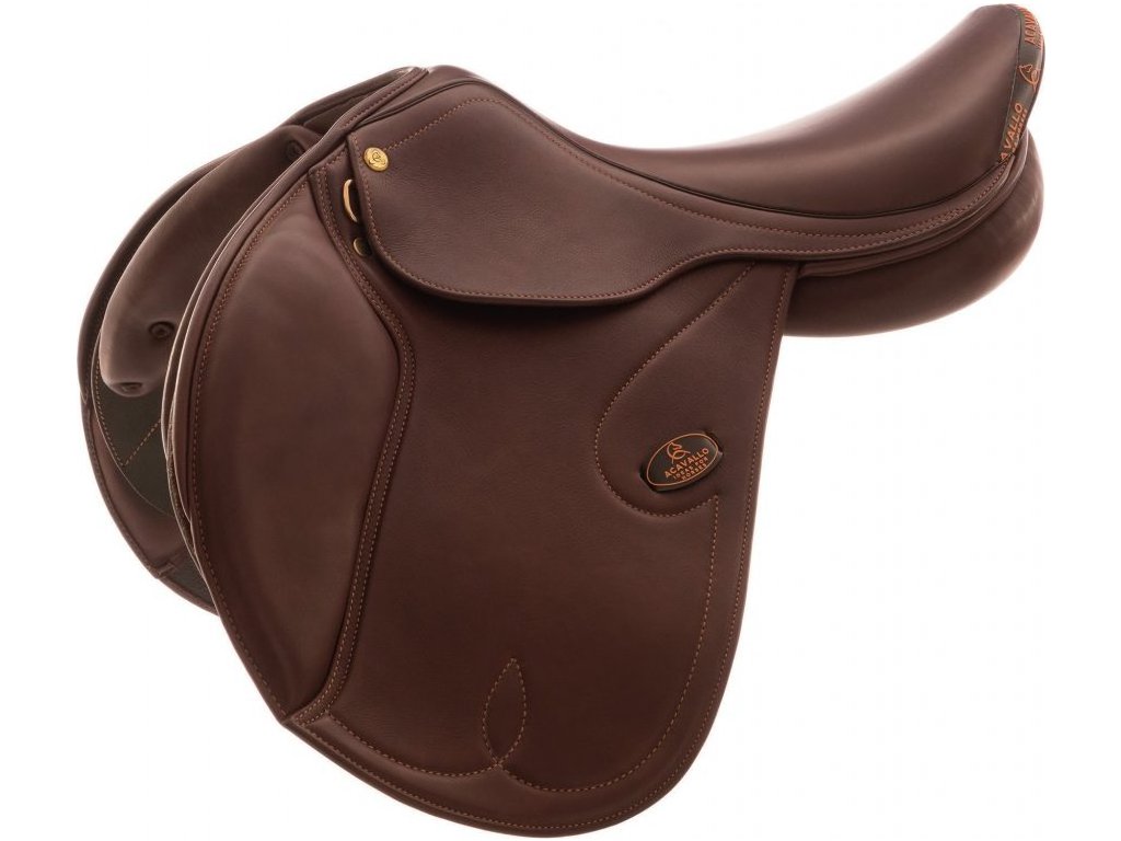 Sedlo skokové Botticelli Acavallo, vlnené vankúše, tmavohnedé
