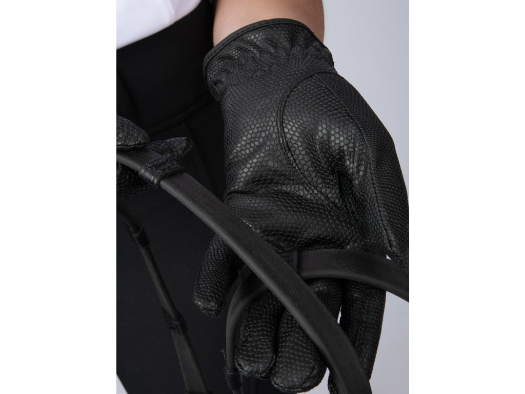 Rukavice jazdecké Grip PS of Sweden, dámske, čierne