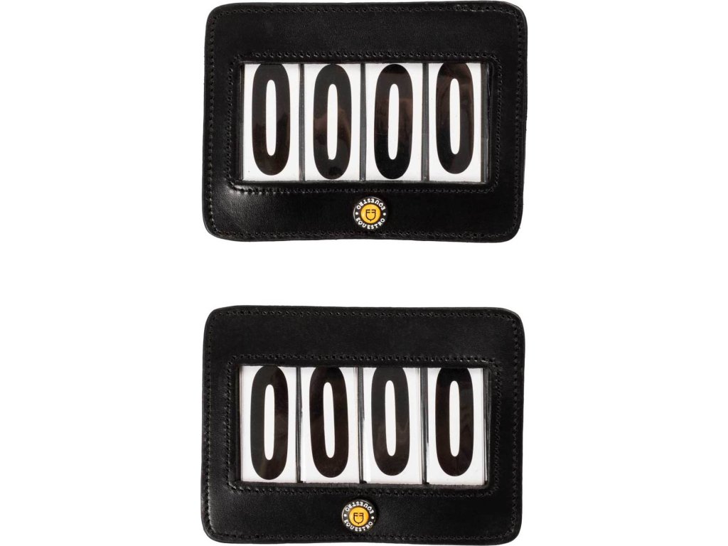 Číslo štartovné EQUESTRO, 2 ks, štvormiestne, čierne