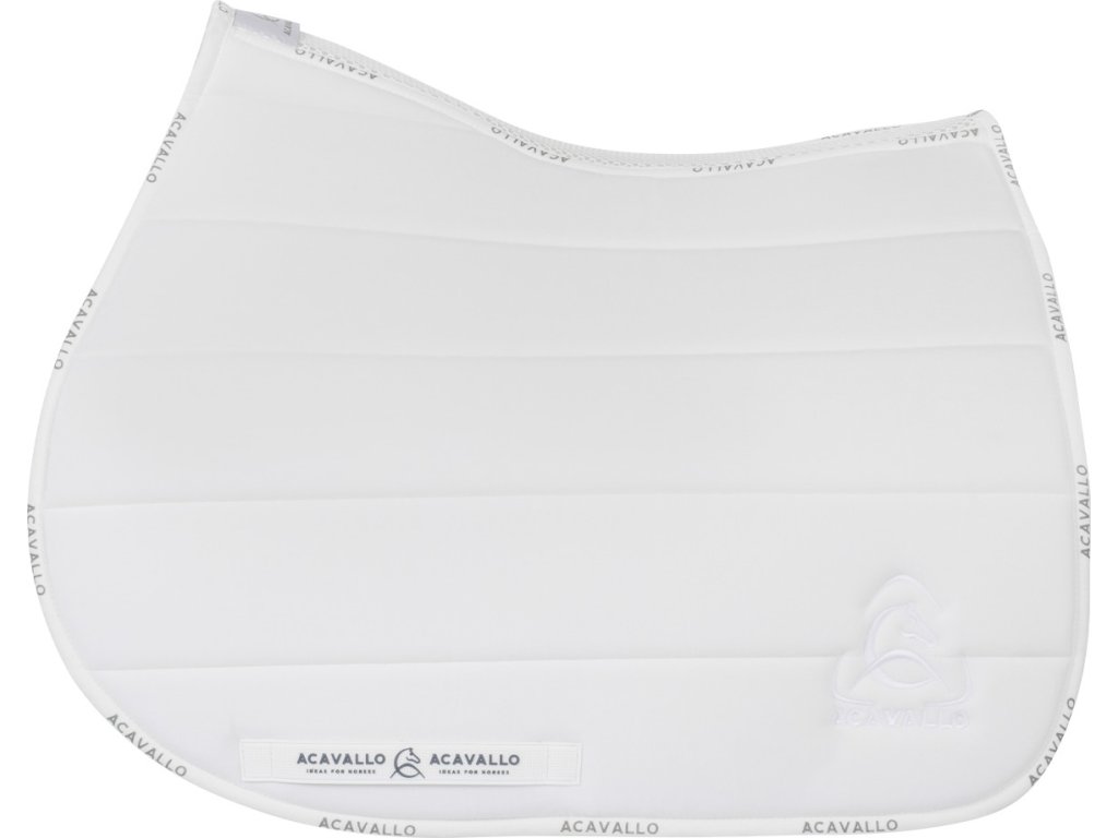 Dečka podsedlová Quilted Louvre Square Logo Acavallo, skoková, biela