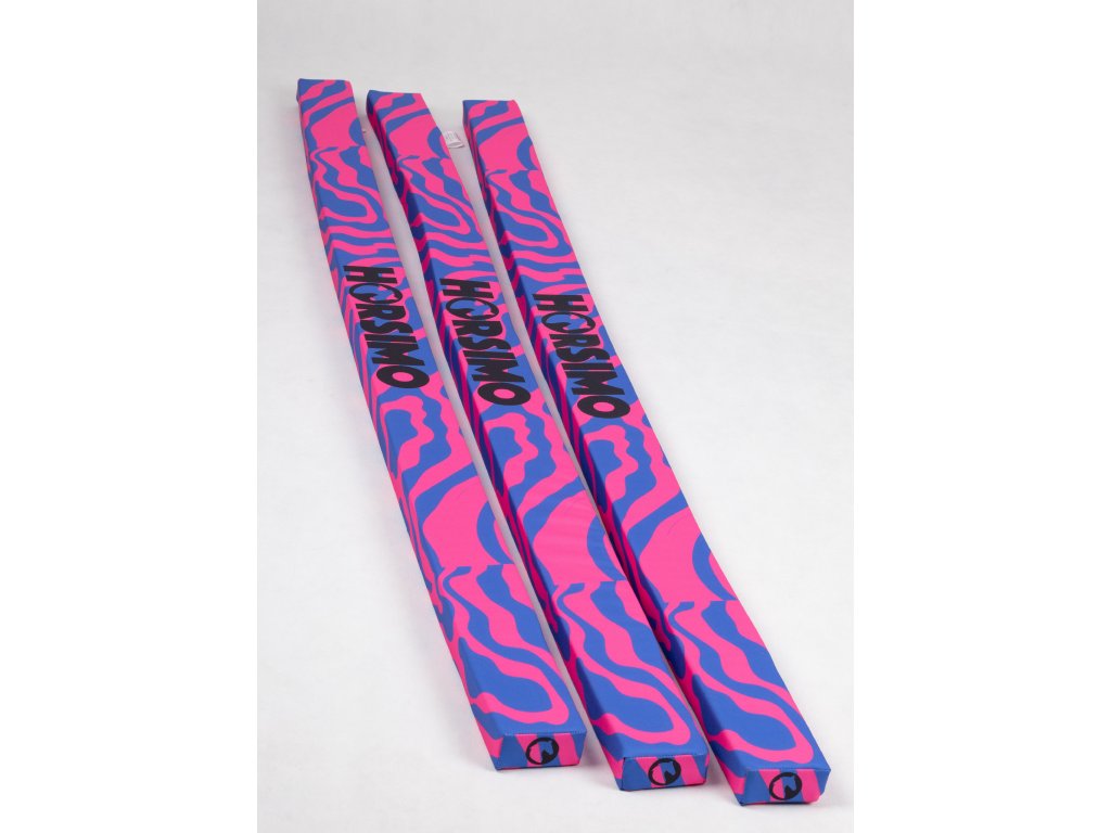 Kavalety mäkké HORSIMO, 3 ks, 2,2 m, 10x5 cm, pink/navy blue